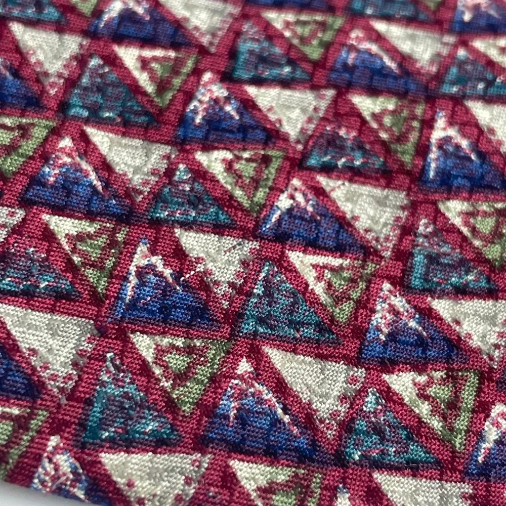 Christian Dior Monsieur Silk Tie Vintage Abstract Triangle Print Geometric Retro